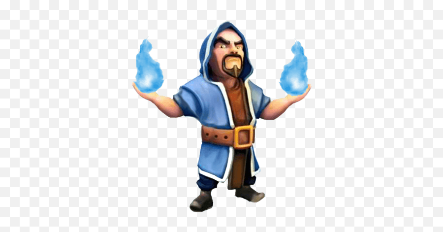 Clash Of Clans Wizard Transparent Png - Mago Clash Royale Png Emoji,Wizard Png