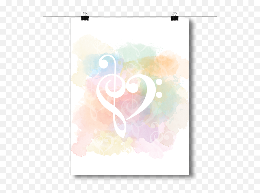 Inspired Posters Treble Clef - Girly Emoji,Bass Clef Png