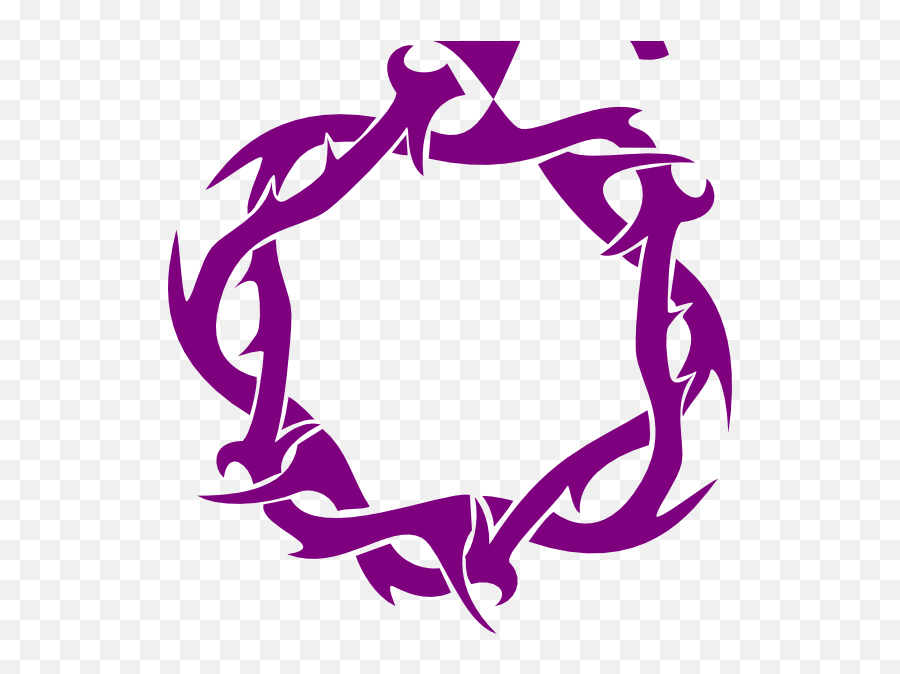 Purple Crown Png - Tribal Thorn Emoji,Crown Of Thorns Png