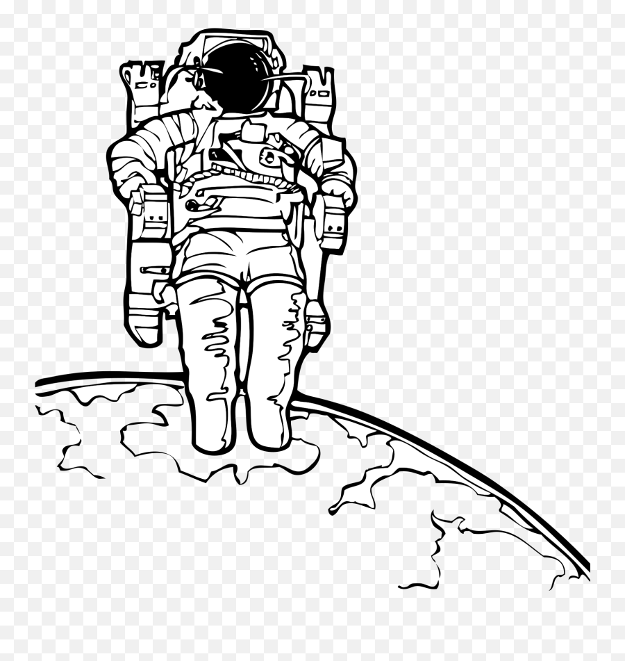 Image Result For Astronaut Clipart Space Coloring Pages - Spacewalk Clip Art Emoji,Astronaut Clipart
