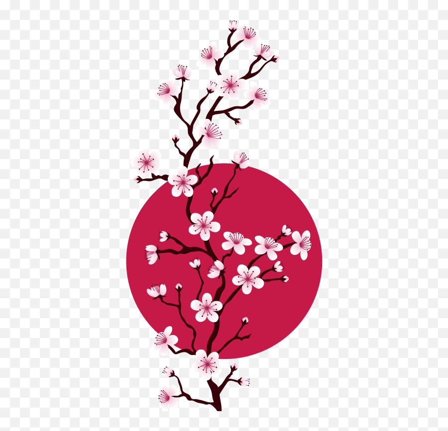Download Sakura Flower Png - Cherry Blossom Japanese Clipart Emoji,Cherry Blossom Png