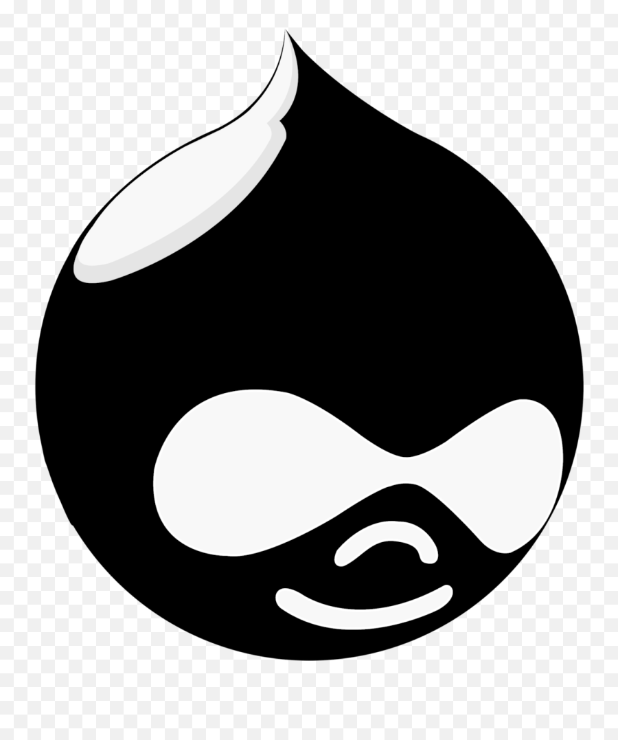 Drupal Logo Black And White - Drupal Png Emoji,Drupal Logo