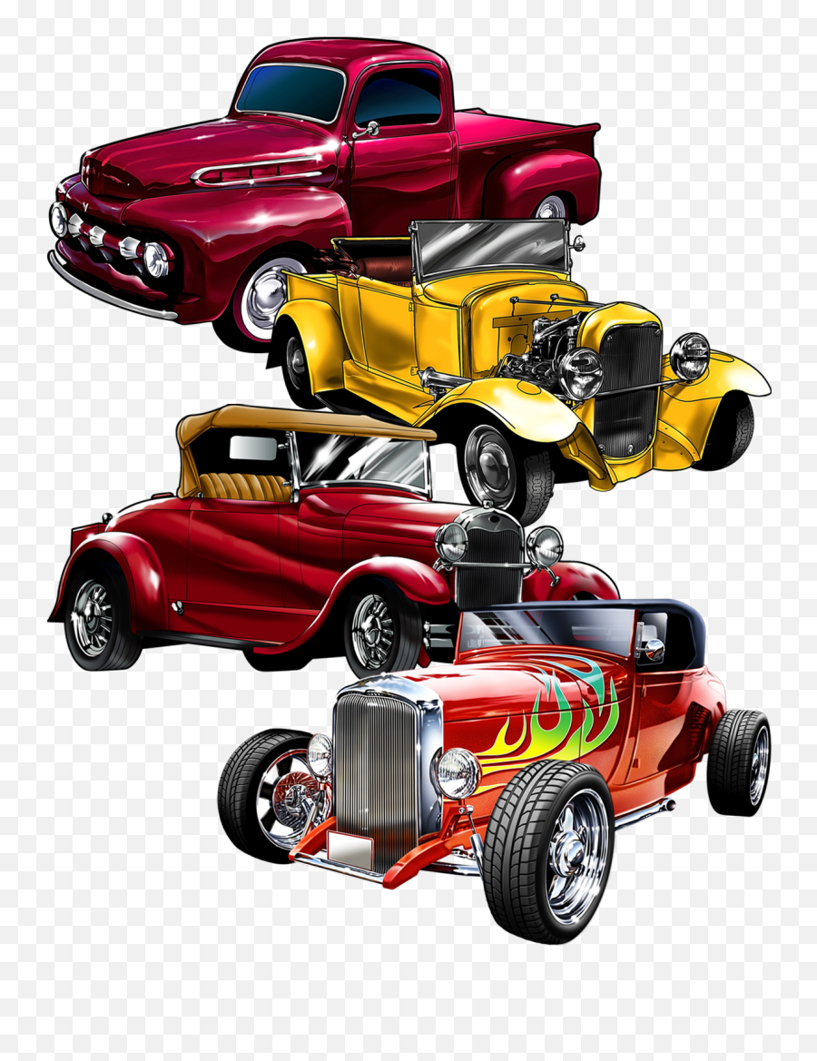 Great Dane Graphics Offers New Vintage Car Designs - Jan 30 Hot Rod With Flames Png Emoji,Vintage Car Png