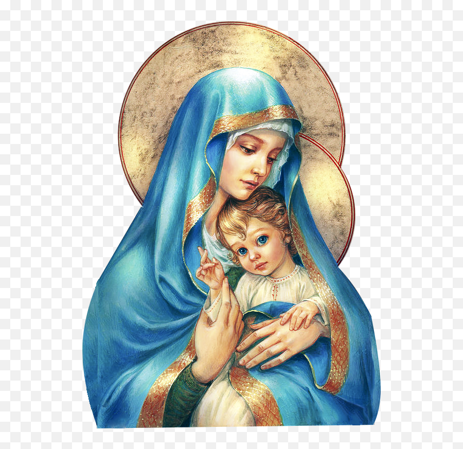 Jesus Mother Madonna Mary Clipart Png - Mary And Jesus Emoji,Mary Clipart