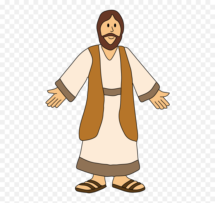 Flat Jesus Colored - Jesus Clipart Emoji,Jesus Clipart