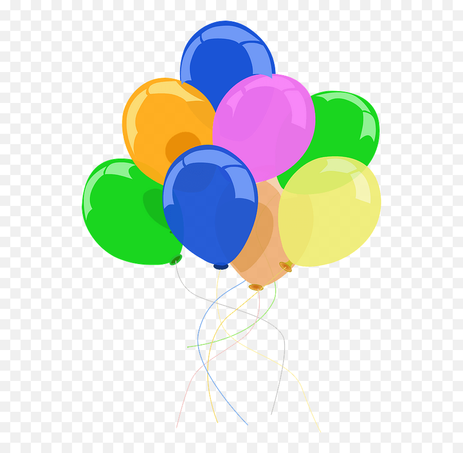 Party Balloons Clipart - Party Balloons Clip Art Emoji,Birthday Balloons Clipart