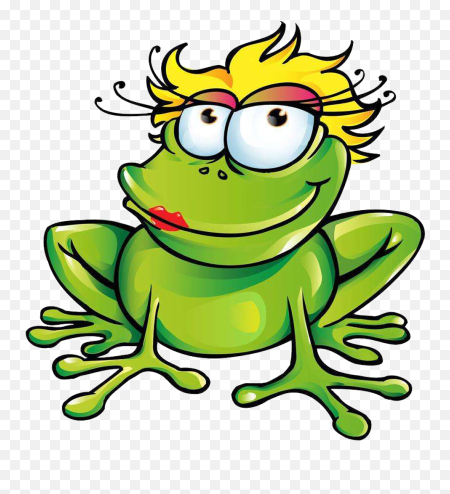 Clip Art Library Stock The Frog Prince Clip - Girl Cartoon Emoji,Bullfrog Clipart