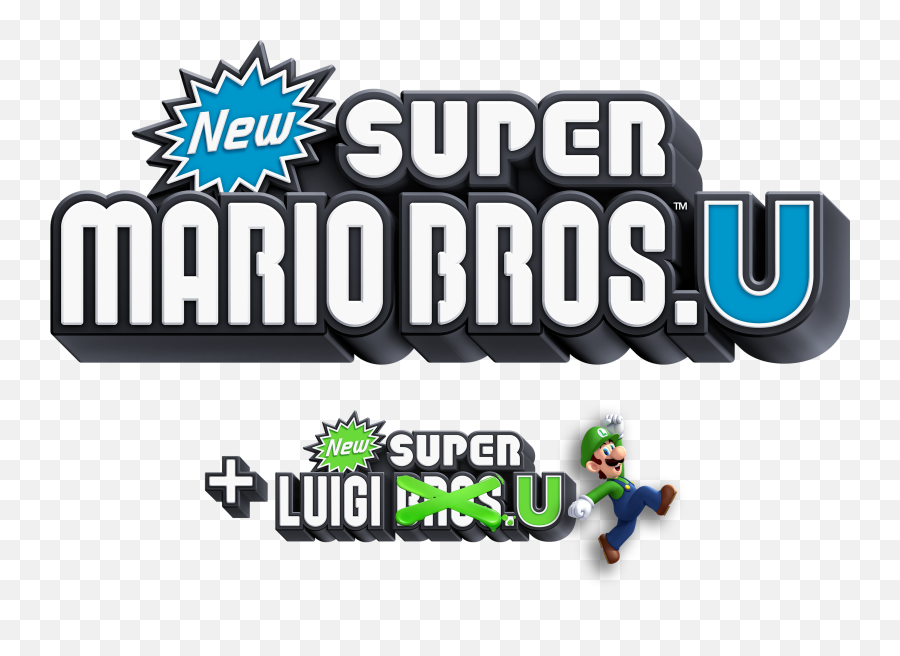 New Super Mario Bros - New Super Mario Bros U New Super Luigi U Logo Emoji,Wii U Logo