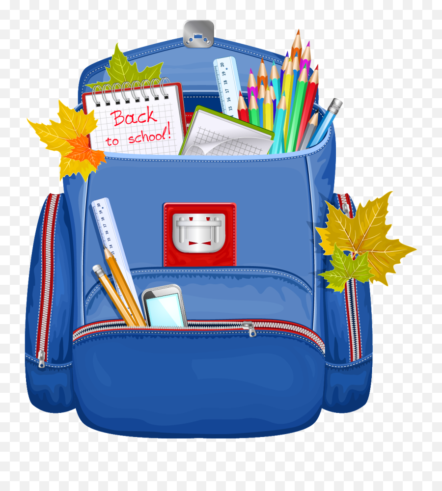 School Supply List - High School Backpack Clipart Emoji,School Supplies Clipart