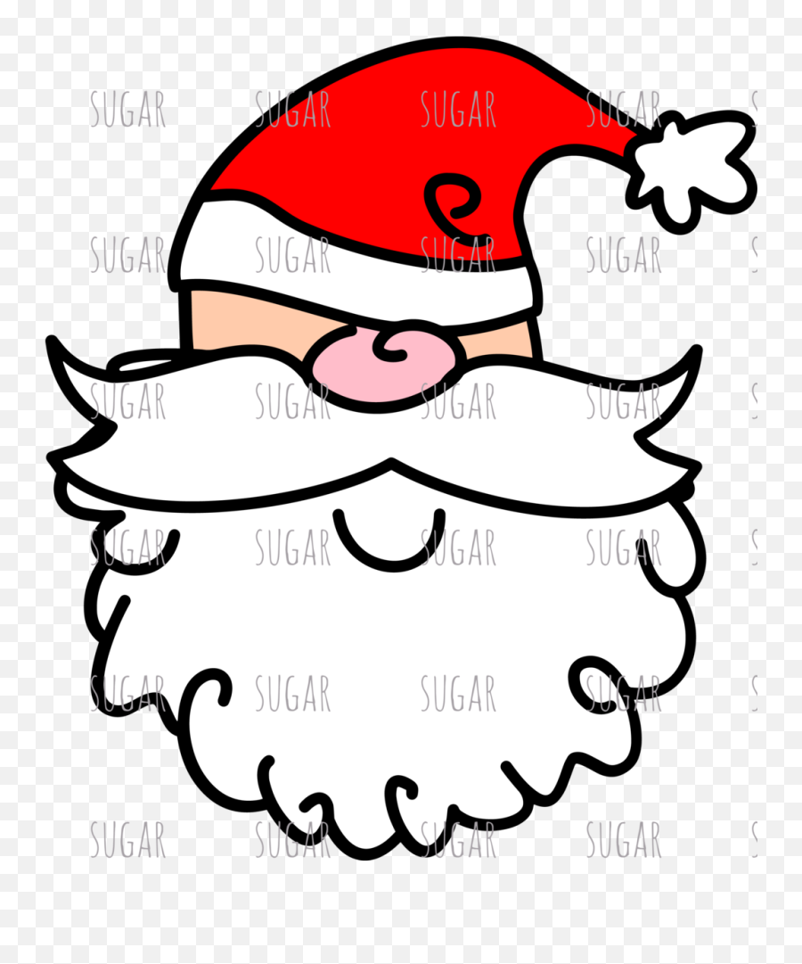 Santa Face - Sublimation Transfer Clipart Full Size Fictional Character Emoji,Santa Face Clipart