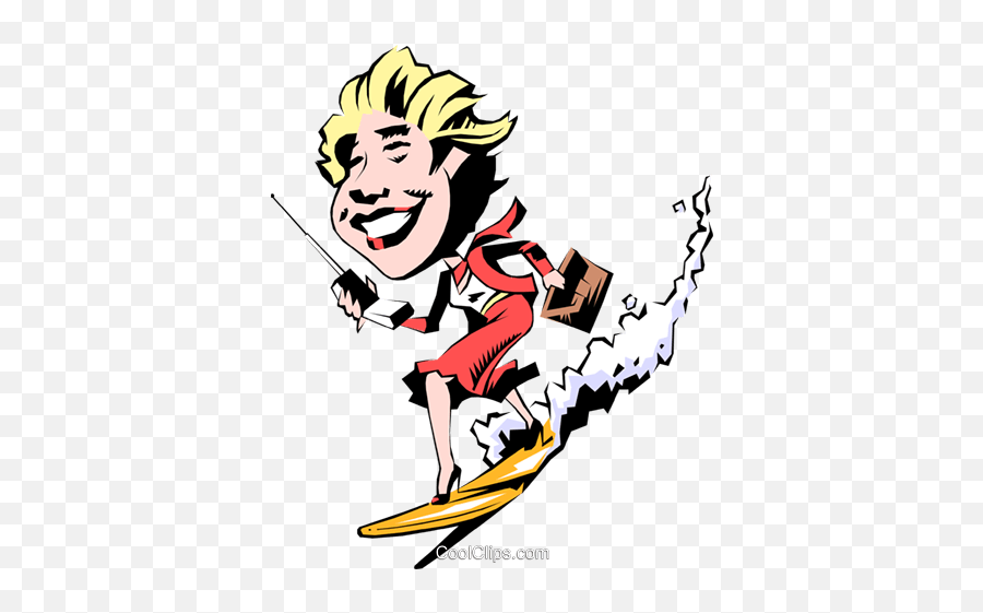Cartoon Surfer Royalty Free Vector Clip Art Illustration - Happy Emoji,Surfing Clipart
