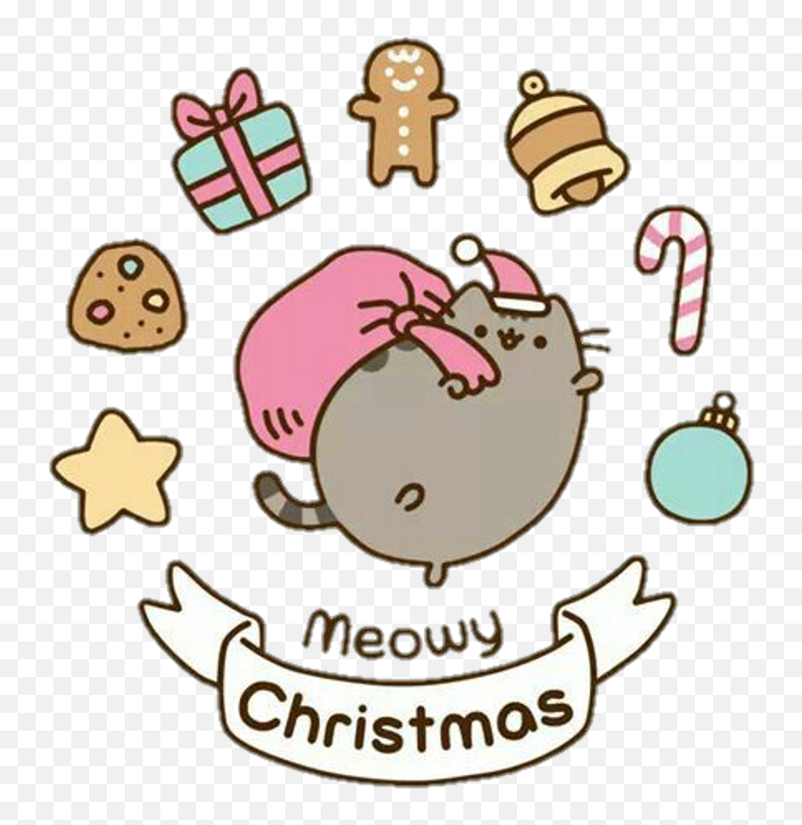 Pusheen Cat Drawing Easy Christmas Png - Easy Christmas Drawing Pusheen Cat Emoji,Pusheen Transparent Background