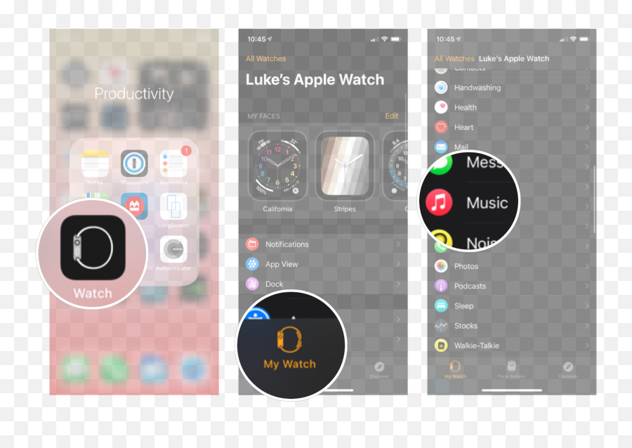 How To Add Music To Your Apple Watch Imore - Technology Applications Emoji,Settings Logo Iphone
