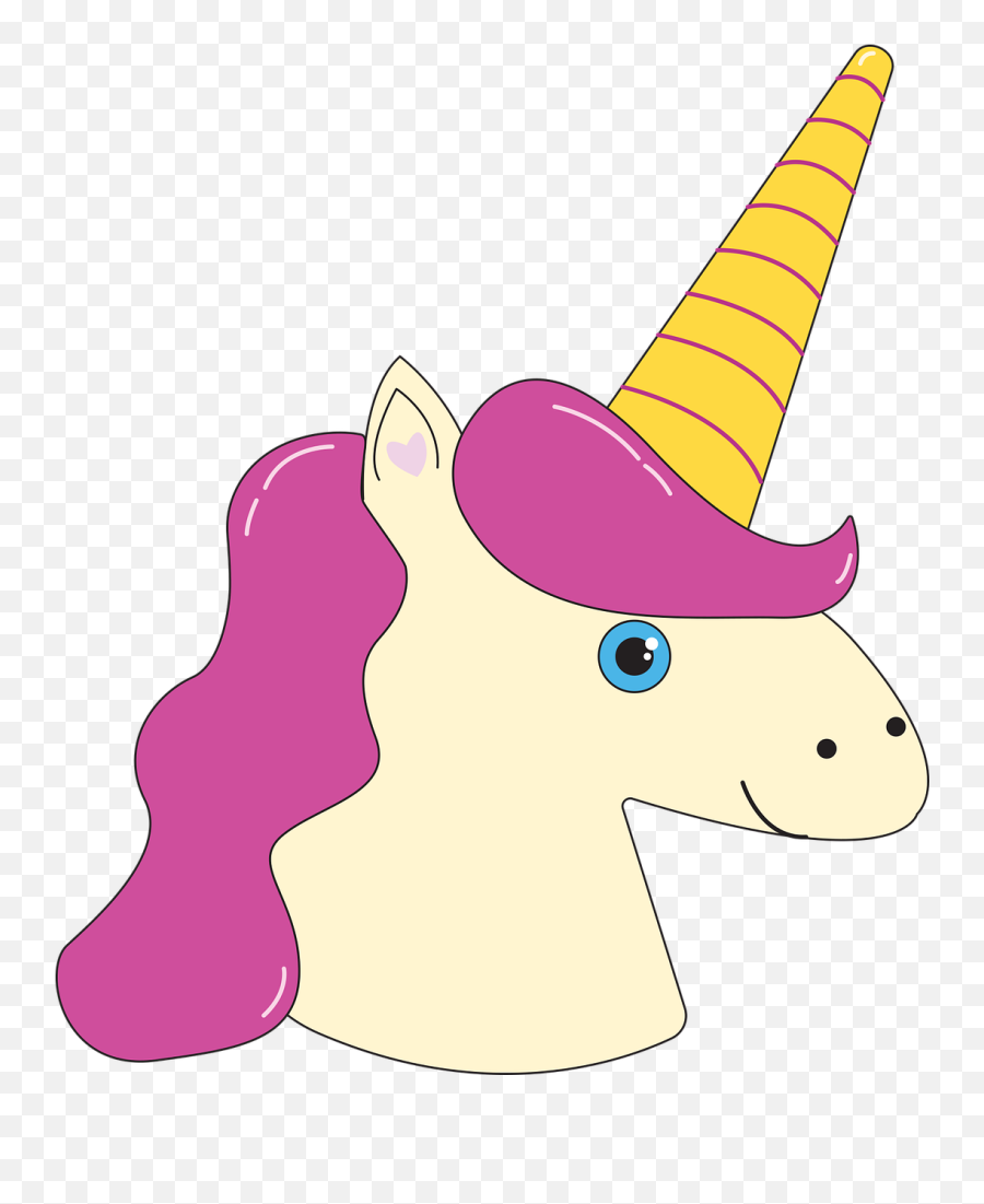 Unicorn Cute Horn - Free Vector Graphic On Pixabay Unicorn Emoji,Unicorn Horn Clipart