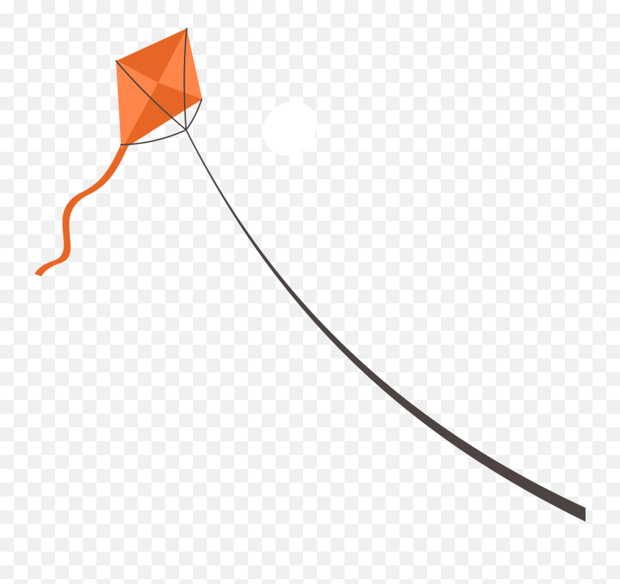 Flying Kite Clipart - Kite With String Clipart Emoji,Kite Clipart
