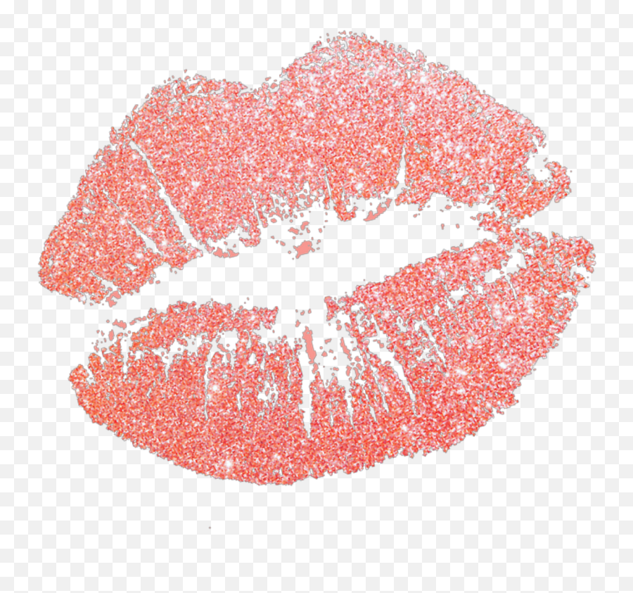 Kiss Clipart Glitter Kiss Glitter Transparent Free For - Pink Glitter Kiss Mark Emoji,Kiss Clipart