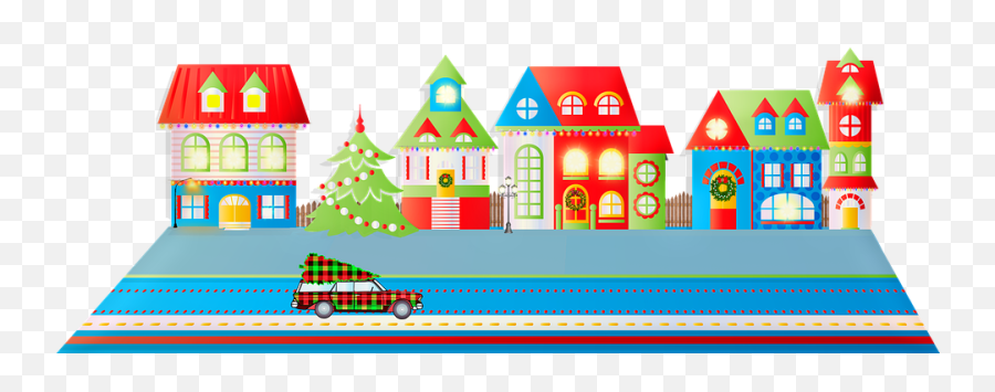 Free Photo Car With Christmas Tree Christmas Town Buffalo Emoji,Buffalo Plaid Clipart