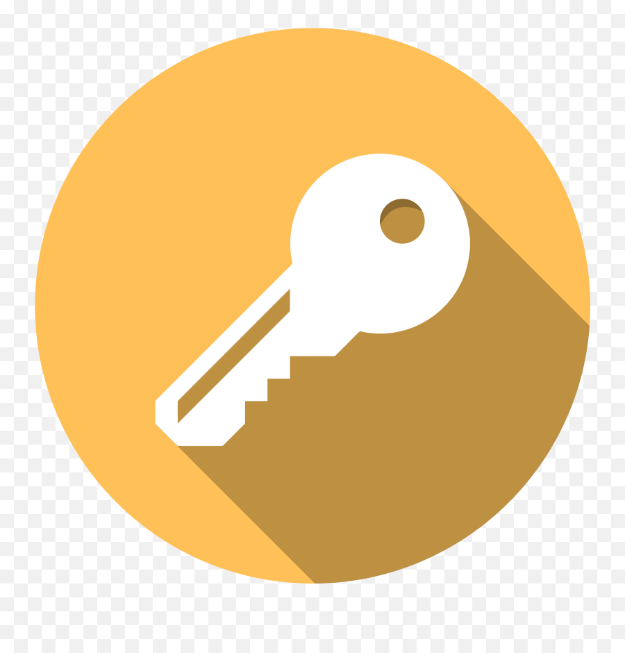 A Picture Of A Key - Key Icon Orange Png Transparent Key Icon Circle Png Emoji,Key Png