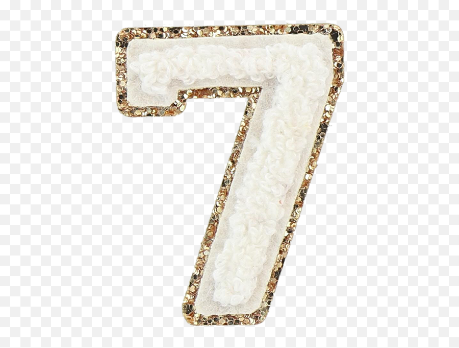 Blanc Glitter Varsity Number Patches Stoney Clover Lane Emoji,Gold Numbers Png