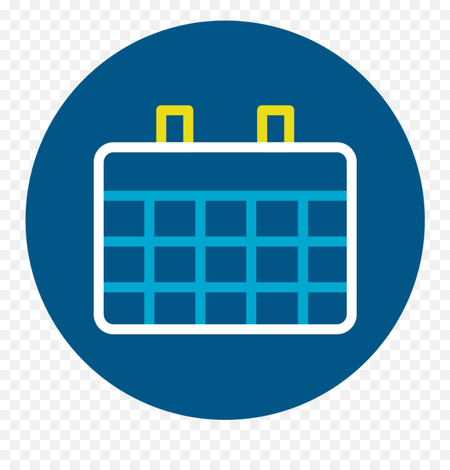 Calendar Icon - Calendar Icon Circle Png Blue Full Size Emoji,Calendar Icons Png