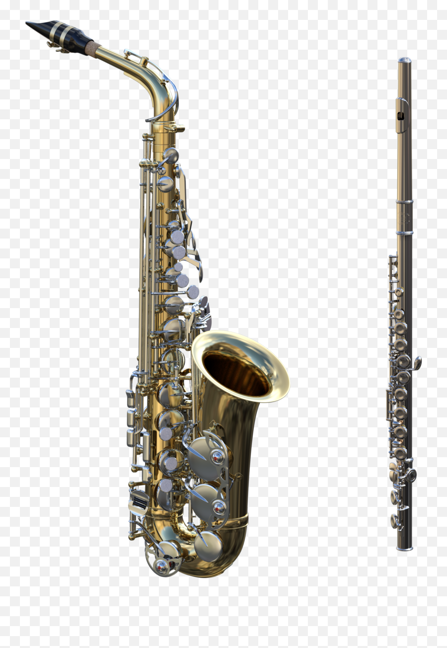 Saxophone And Flute On White Background Free Image Download Emoji,Flute Transparent Background