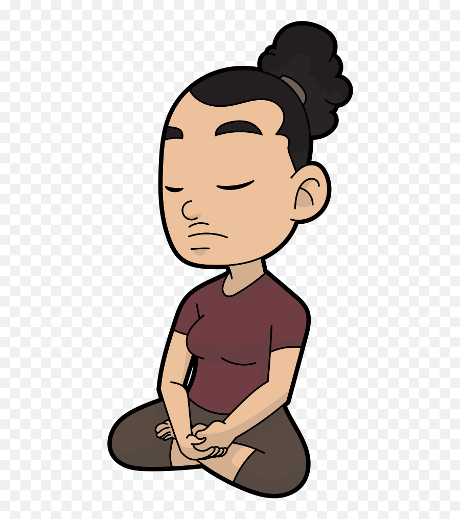 Fileconcentrating Cartoon Woman In Deep Meditationsvg Emoji,Meditate Clipart