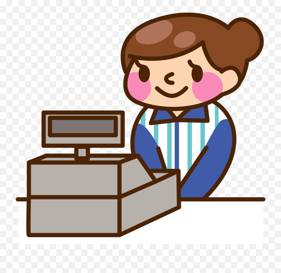 Convenience Store Staff Clipart Free Download Transparent - Clip Art Of Register Emoji,Store Clipart