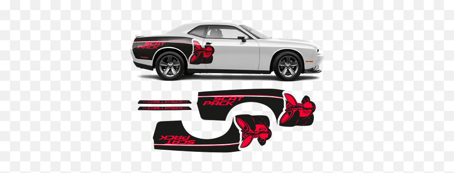 Scat Pack Graphics For Rear Fenders 2 - 2020 Challenger Scat Pack Graphics Emoji,Scat Pack Logo