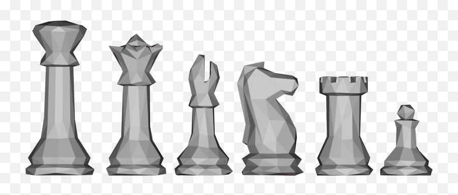 Download Chess Clipart Chess Game - Low Poly 3d Chess Set Emoji,Chess Clipart