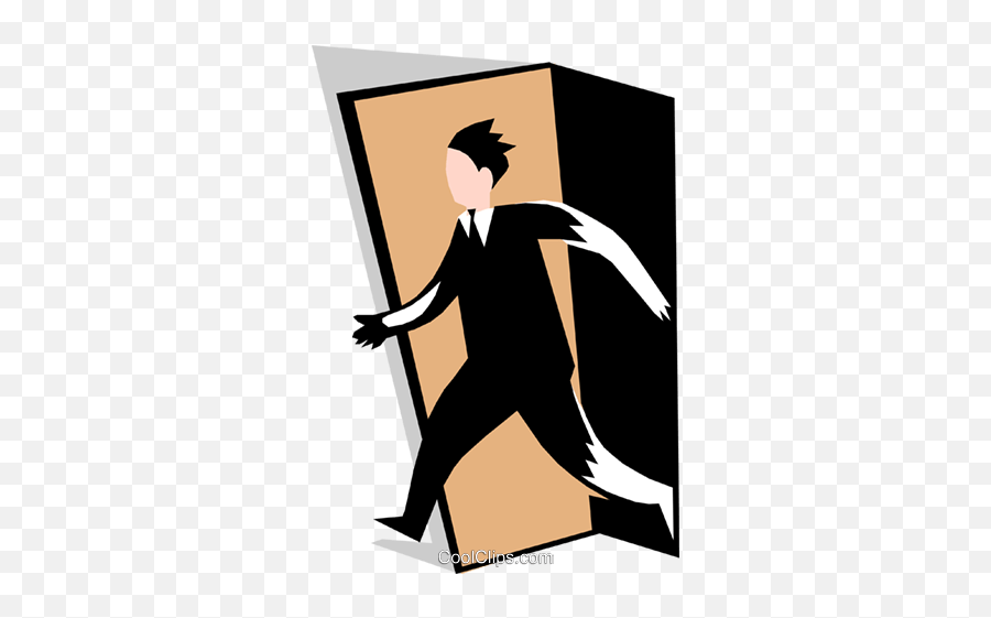 Man Walking Through Door Royalty Free - People Walking Through Door Clipart Emoji,Door Clipart