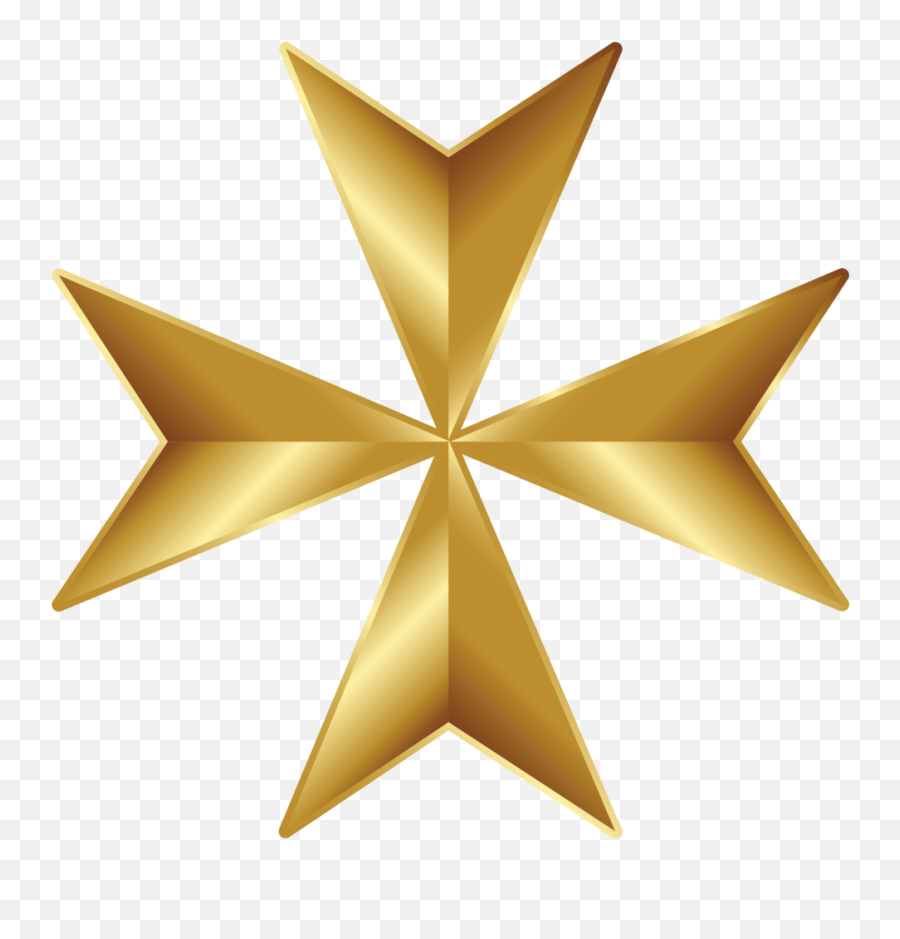 Free Gold Maltese Cross 1194231 Png - Gold Maltese Cross Png Emoji,Gold Cross Png