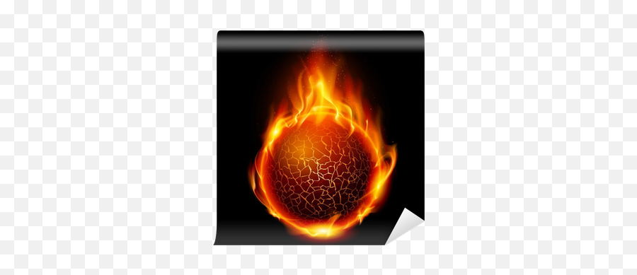 Fire Ball Wall Mural U2022 Pixers - We Live To Change Fire Ball Emoji,Fire Ball Png