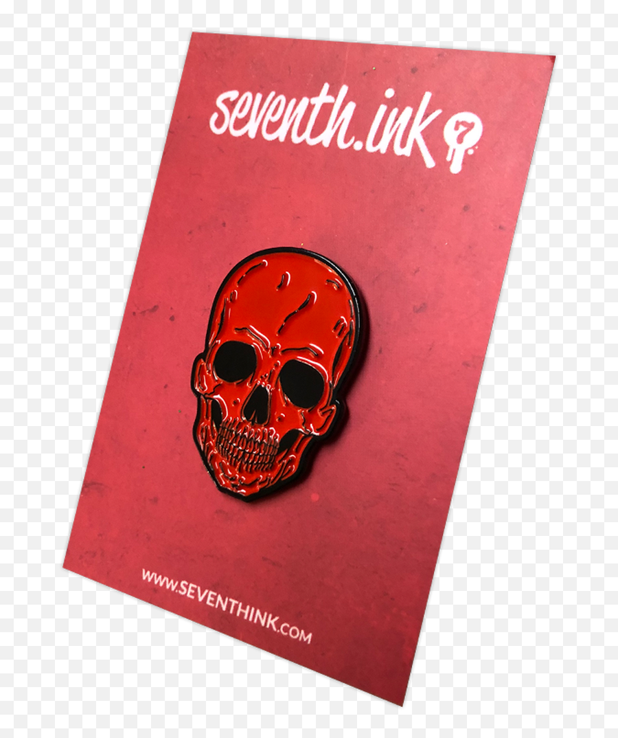 Red Skull Enamel Pin - Language Emoji,Red Skull Png