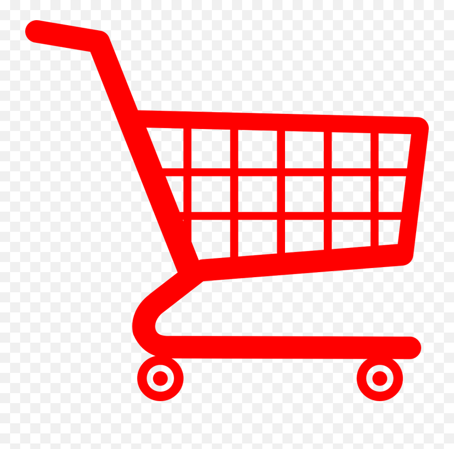 Clipart Shopping Cart - Red Shopping Cart Icon Png Emoji,Shopping Clipart