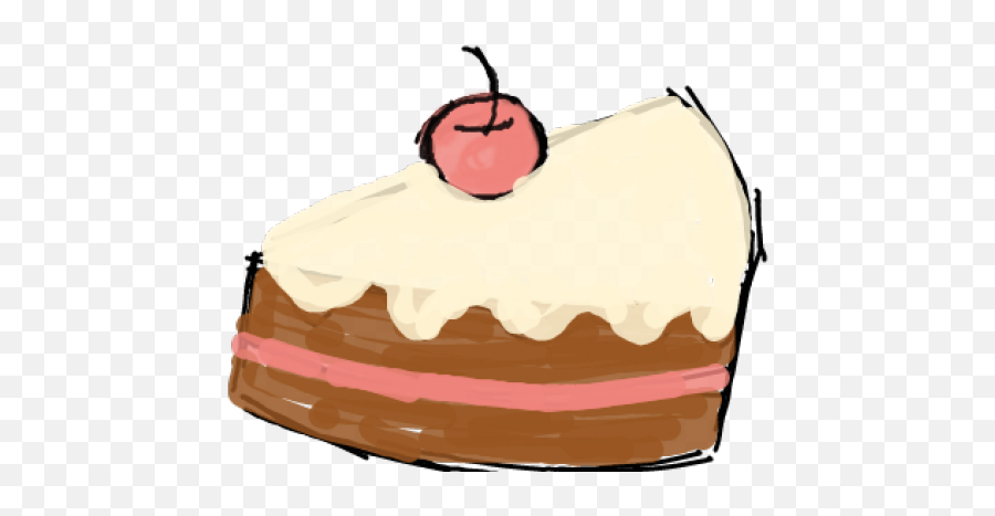 Pastry Clipart Cake Slice - Drawing Cake Slice Transparent Emoji,Cake Slice Png