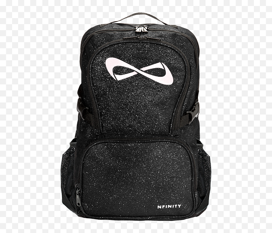 Nfinity Black Sparkle Backpack Logo Emoji,Sparkle Logo