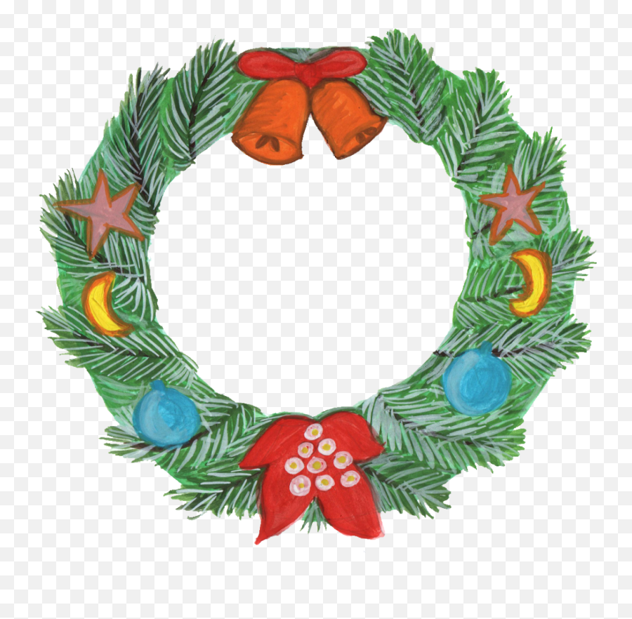 6 Christmas Wreath Transparent Emoji,Holiday Wreath Png