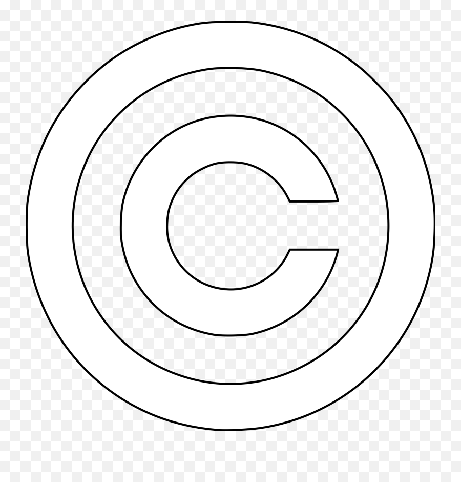 Download Copyright Symbol Png White - Solid Emoji,Copyright Logo