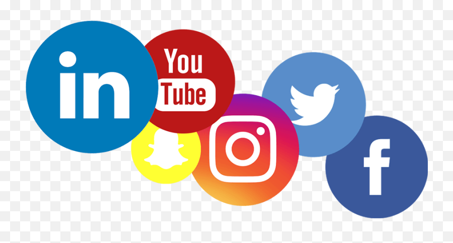 Download All Social Media Logos Png Jpg - Logo Transparent Background Social Media Emoji,Social Media Logos