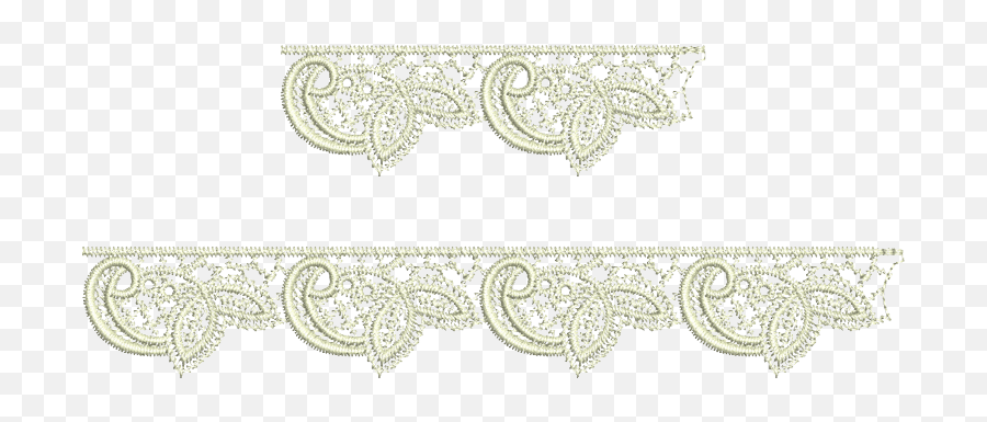 Lace Abir Leaf Borders Embroidery Motif - 05 Just Lace By Sue Box Emoji,Lace Border Transparent