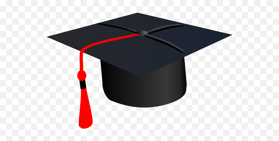 Red Grad Cap Clip Art - Graduation Cap Clipart Emoji,Grad Cap Clipart