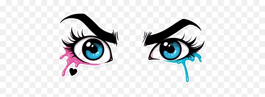 Comic Movie Character Villan Eyes Sticker By Amanda Emoji,Angry Eyes Clipart
