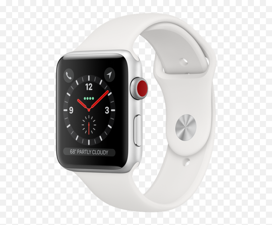Download Apple Watch Series 3 Gps Cellular White Sport Band Emoji,Apple Watch Png