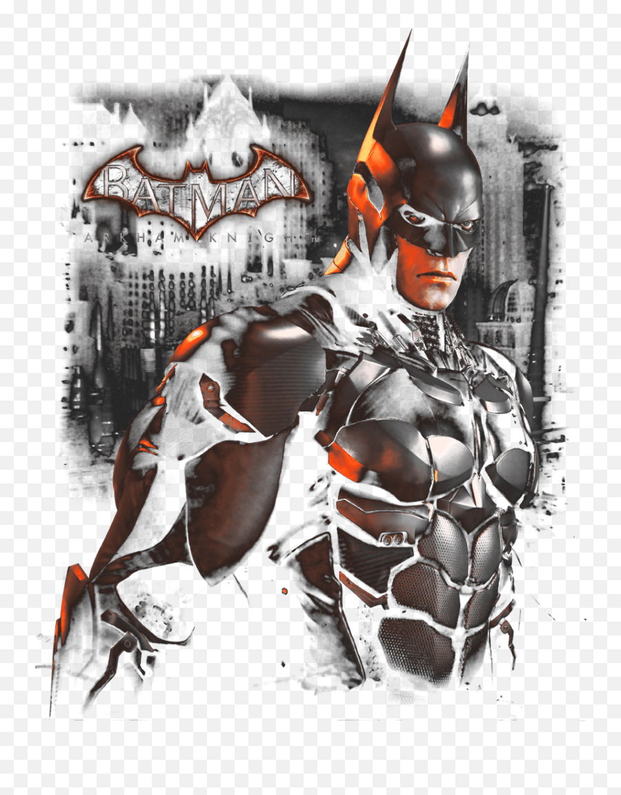 Batman - Arkham Dark Knight Menu0027s Regular Fit Tshirt Emoji,Dark Knight Batman Logo
