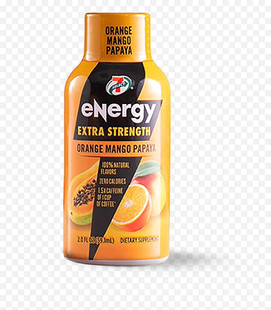 7 - Select Extra Strength Energy Shot Orange Mango Papaya 7 Emoji,Mango Transparent