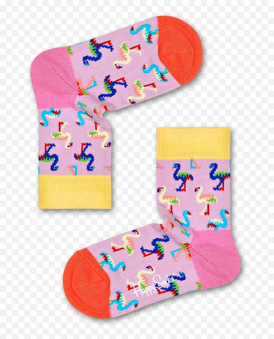 Flamingo Socks Pink - Kids Happy Socks Emoji,Kid Flash Png