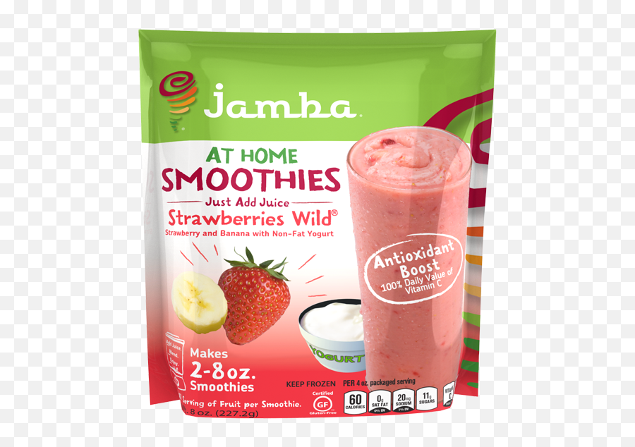 Jamba Juice Smoothies U2013 Strawberries Wild 8oz Eight Point - Jamba Smoothies Emoji,Jamba Juice Logo