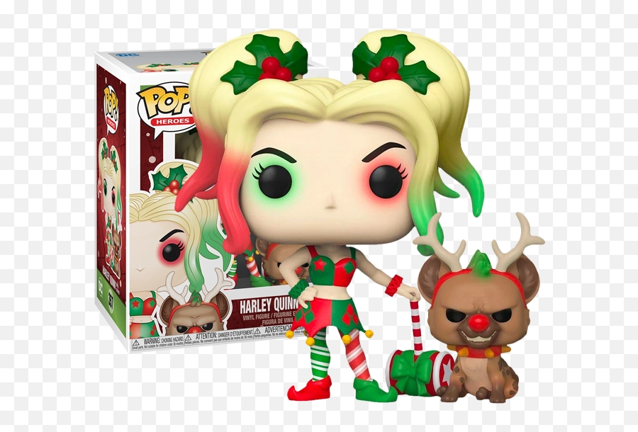 Funko Pop Figures - Holiday Harley Quinn With Helper Harley Quinn Funko Holiday Emoji,Harley Quinn Png