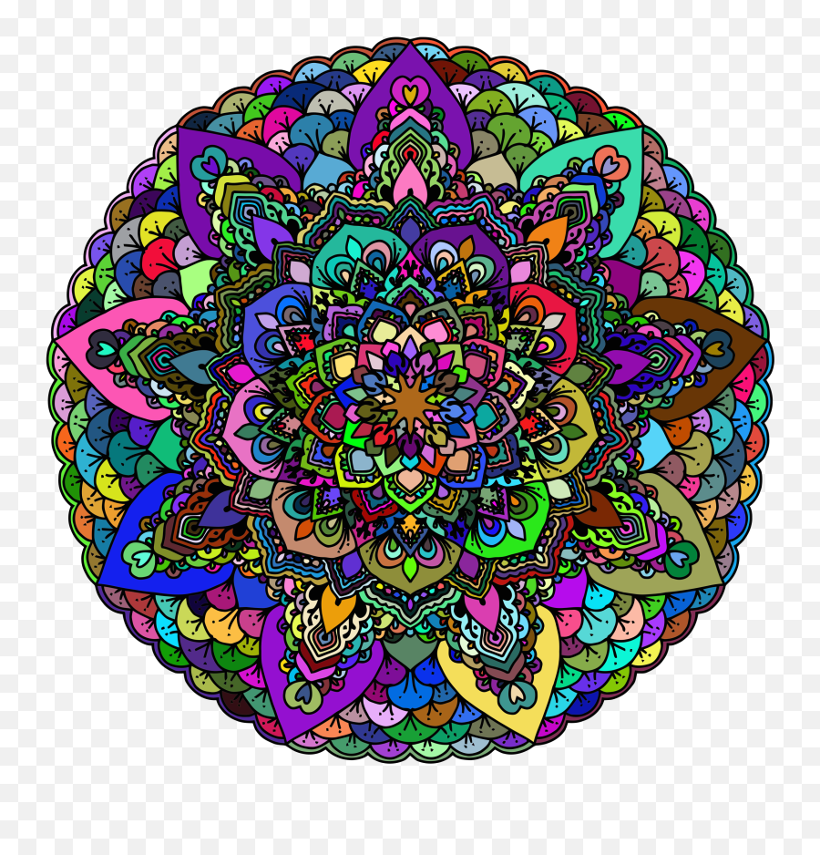 Abstract Art Color Clip Art - Mandala 2339x2336 Png Mandala Emoji,Mandala Clipart