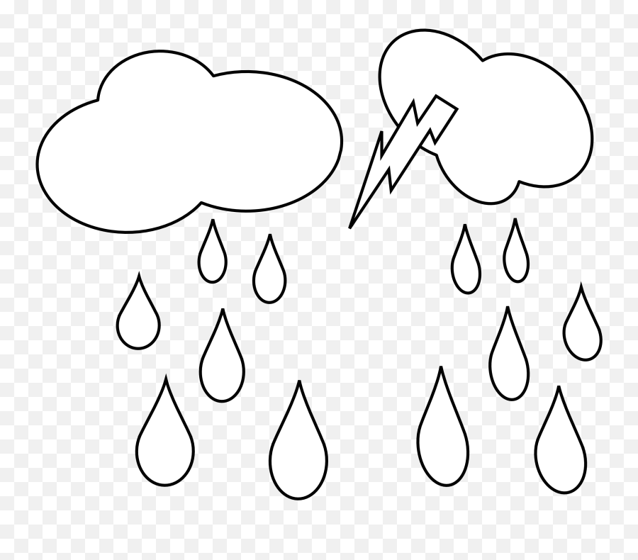 Rain Clipart Black Background Png Image - Cloud With Rain In Black Background Emoji,Rain Clipart